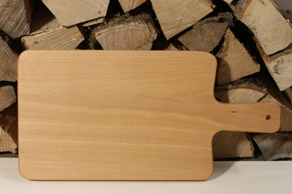 Schneidebrett 40cm x 20cm x 1.7cm mit Griff Buche